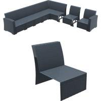 Модуль дополнительный для дивана Monaco Lounge Extension Part Siesta Contract антрацит