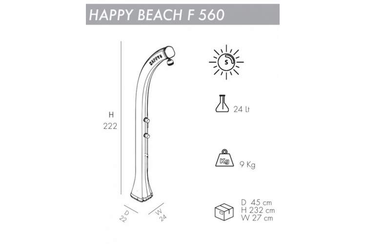 Душ солнечный Happy Beach F 560 Arkema тортора-1