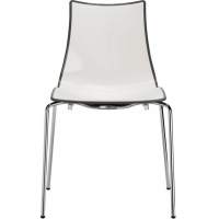 Стул пластиковый Zebra Bicolore 4 legs Scab Design хром, белый, антрацит стул на металлическом каркасе