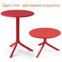 Стол пластиковый обеденный Spritz + Spritz Mini Nardi красный