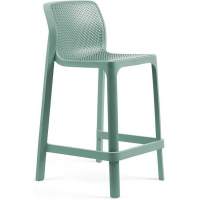 Стул пластиковый полубарный Net Stool Mini Nardi ментоловый