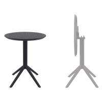 Стол пластиковый складной Sky Folding Table Ø60 Siesta Contract черный