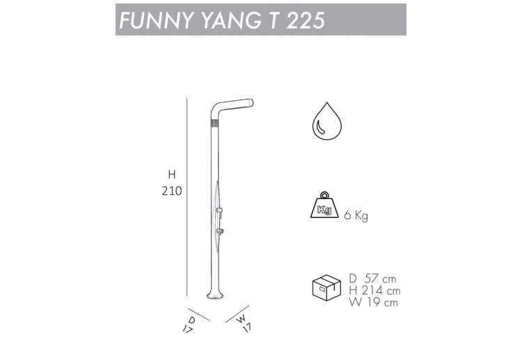 Душ уличный Funny Yang T 225 Arkema белый-1