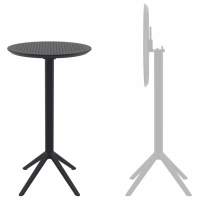 Стол пластиковый барный складной Sky Folding Bar Table 60 Siesta Contract черный