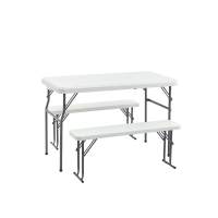 Комплект стола и двух скамеек Кейт белый STOOL GROUP
