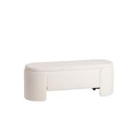 Банкетка Taks с местом для хранения букле белый STOOL GROUP