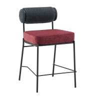 Стул полубарный Ponpoun тёмно-серый бордо STOOL GROUP