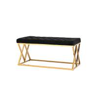 Банкетка ИНСИГНИЯ черная велюр STOOL GROUP