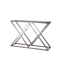 Консоль ИНСИГНИЯ 115*30 сталь темный хром стекло smoke STOOL GROUP