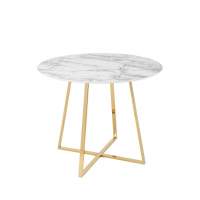 Стол обеденный Стол обеденный Дакота 100*100 белый мрамор ножки золото STOOL GROUP
