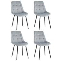 Стул Флекс New велюр пыльно-голубой 4шт. STOOL GROUP