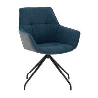 Кресло вращающееся Кимберли рогожка/замша синий STOOL GROUP