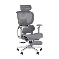 Кресло офисное TopChairs Prodigy с оттоманкой серый STOOL GROUP