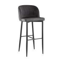 Барный стул Стул барный Оскар велюр серый STOOL GROUP