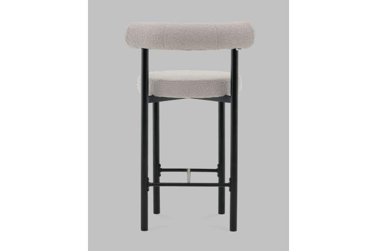 Стул полубарный Флорео букле светло-серый STOOL GROUP-4