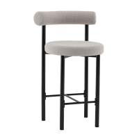 Стул полубарный Флорео букле светло-серый STOOL GROUP