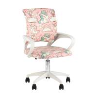 Кресло офисное TopChairs Simple SN Junior принт Unicorns пластик белый STOOL GROUP