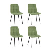 Комплект стульев Стул Одди Original Square велюр пыльно-оливковый 4 шт. STOOL GROUP