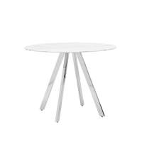 Стол обеденный Хьюстон D100 белый стеклянный STOOL GROUP