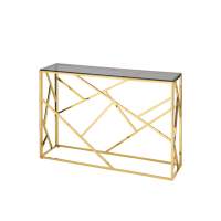 Консоль АРТ ДЕКО 115*30 золото стекло smoke STOOL GROUP
