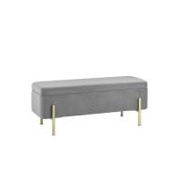 Банкетка Болейн с ящиком велюр серый STOOL GROUP