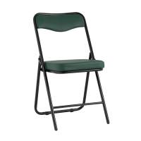Складной стул Джонни экокожа зелёный каркас черный матовый STOOL GROUP