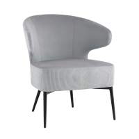 Стул Кресло лаунж Royal Stripes велюр серый STOOL GROUP