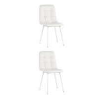 Комплект стульев Стул Oliver экокожа белый белые ножки 2 шт STOOL GROUP