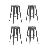 Стул барный TOLIX серебристый матовый KD 4 шт. STOOL GROUP