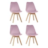 Стул FRANKFURT велюр розовый 4 шт. STOOL GROUP