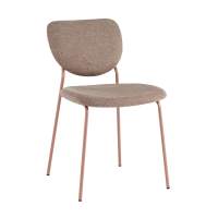 Стул Стул обеденный Gigi шенилл коричневый розовые ножки STOOL GROUP