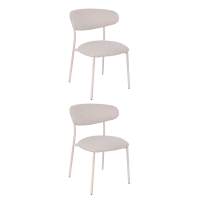 Комплект стульев Стул обеденный Ayla серый белые ножки 2 шт. STOOL GROUP