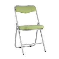 Складной стул Джонни экокожа салатовый каркас металлик STOOL GROUP