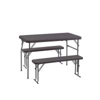 Комплект стола и двух скамеек Кейт коричневый STOOL GROUP