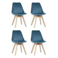 Стул FRANKFURT велюр синий 4 шт. STOOL GROUP