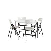 Комплект раскладного стола и стульев Кейт белый STOOL GROUP