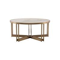 Журнальный столик Алиада 90х90 см светлая керамика сталь шампань STOOL GROUP