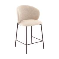 Стул полубарный Блейз букле капучино, каркас серо-коричневый STOOL GROUP