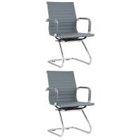 Комплект стульев Кресло для посетителей TopChairs Visit серое 2 шт. STOOL GROUP
