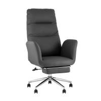 Кресло руководителя TopChairs Solid NC с оттоманкой серый STOOL GROUP