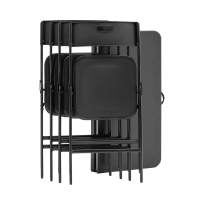Комплект раскладного стола и стульев Кейт черный STOOL GROUP