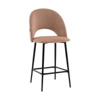 Стул полубарный Меган велюр бежевый STOOL GROUP