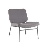 Кресло Эбигейл велюр серый, каркас серый STOOL GROUP