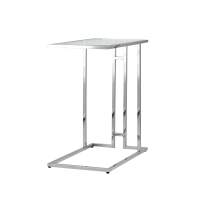 Журнальный столик 50*32 БОСТОН прозрачное стекло сталь серебро STOOL GROUP
