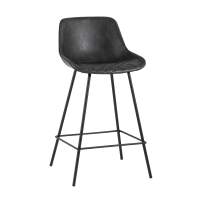 Стул полубарный TEXAS экокожа серый STOOL GROUP