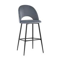 Стул барный Меган велюр серый STOOL GROUP