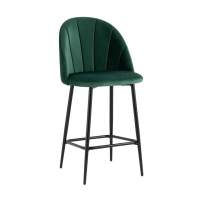 Стул полубарный Логан велюр зелёный STOOL GROUP
