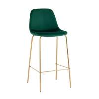 Барный стул Стул барный Валенсия SN велюр зеленый золотые ножки STOOL GROUP