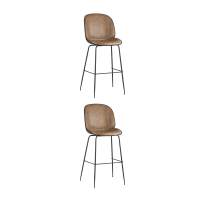Стул барный Beetle PU со спинкой бежевый 2 шт STOOL GROUP
