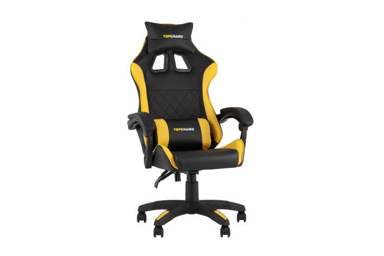 Кресло спортивное TopChairs MG-7043 черно-жёлтый